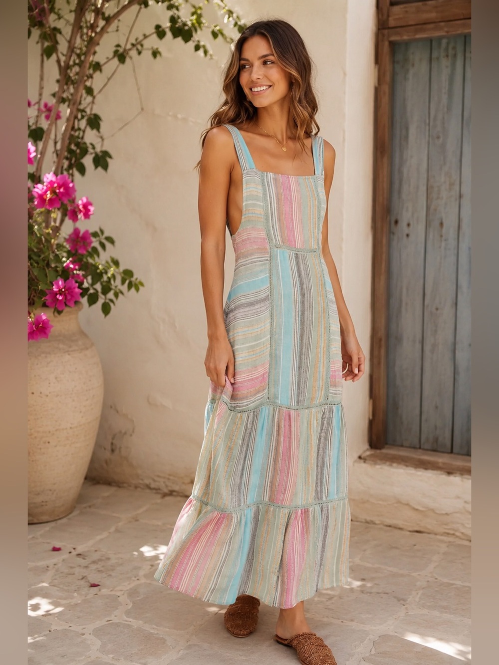 🌈 FREE PEOPLE “Anika” Maxi Dress. Size MEDIUM. Good used condition